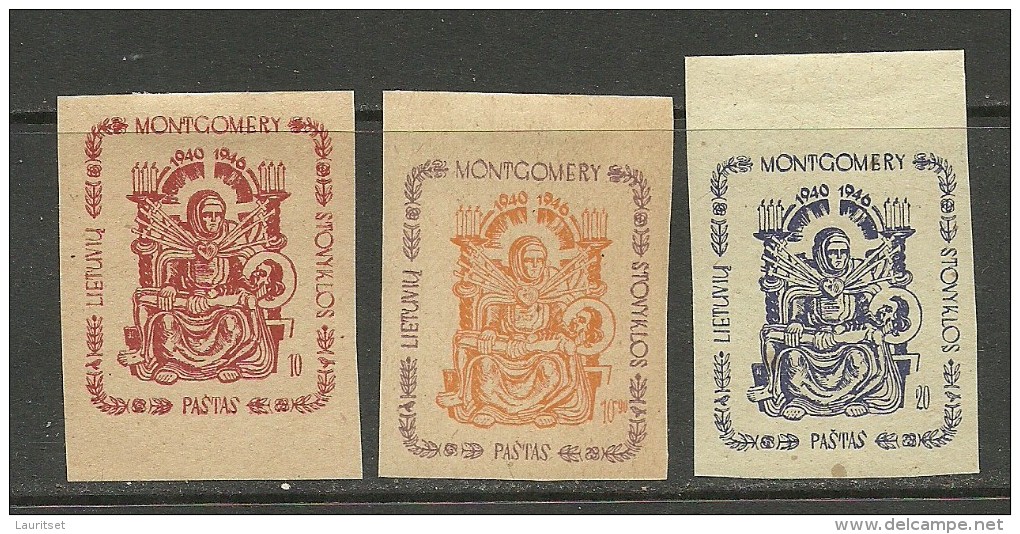 LITHUANIA Litauen 1946 DP Camp Lagerpost MONTGOMERY MNH/MH - Lithuania