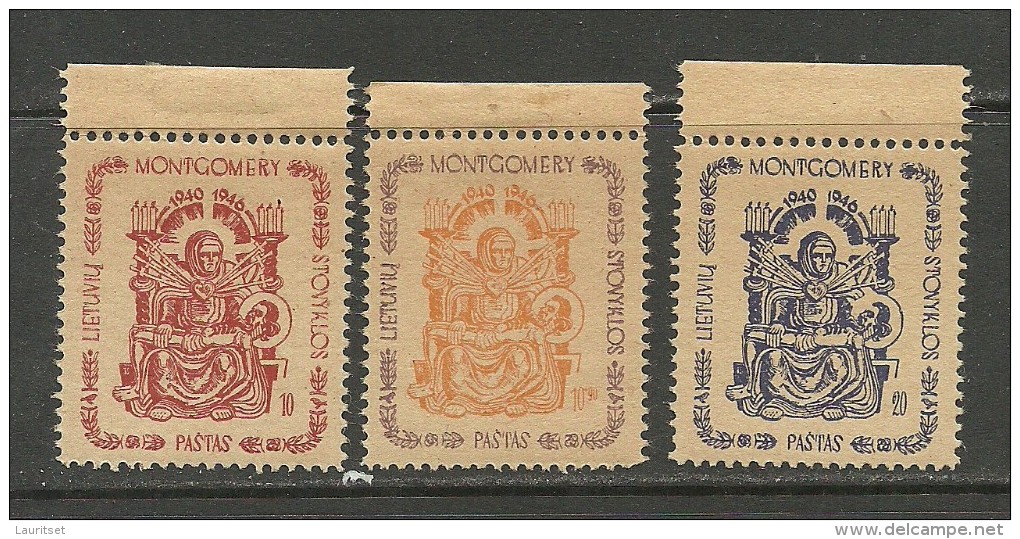 LITHUANIA Litauen 1946 DP Camp Lagerpost MONTGOMERY MNH (hinged At Margin Only) - Lithuania