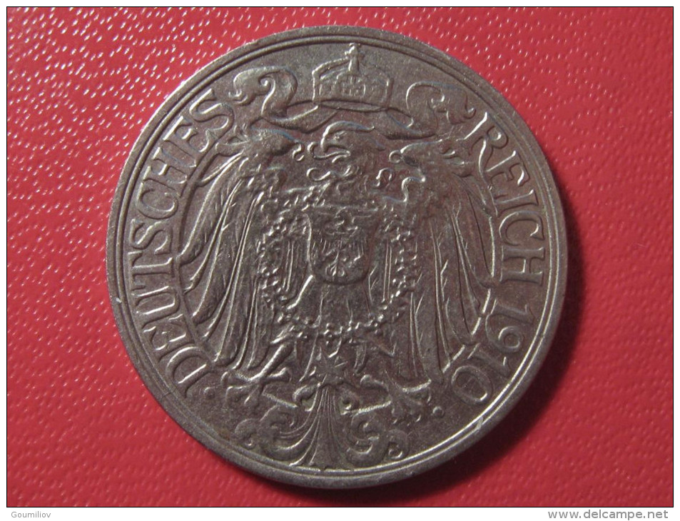 Allemagne - 25 Pfennig 1910 A 0514 - 25 Pfennig