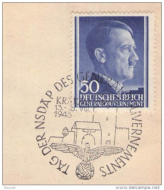 MiNr.110 SST Krakau Auf Briefstück  Deutsches Reich Generalgouvernement - Occupation 1938-45