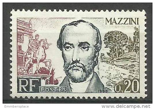France - 1963 Mazzini (Celebrities) 20c MNH **    Sc 1061 - Unused Stamps