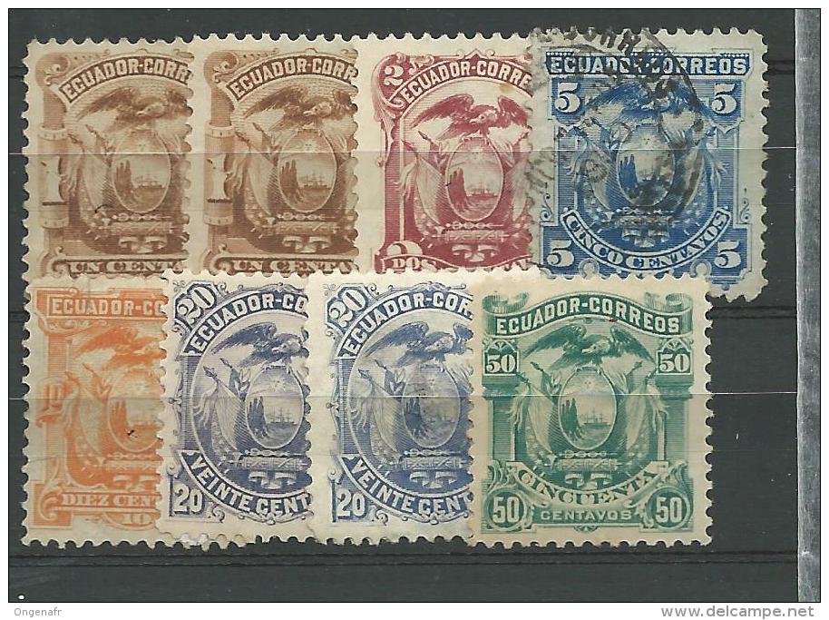 Lot De 7 Timbres Obl. - Equateur