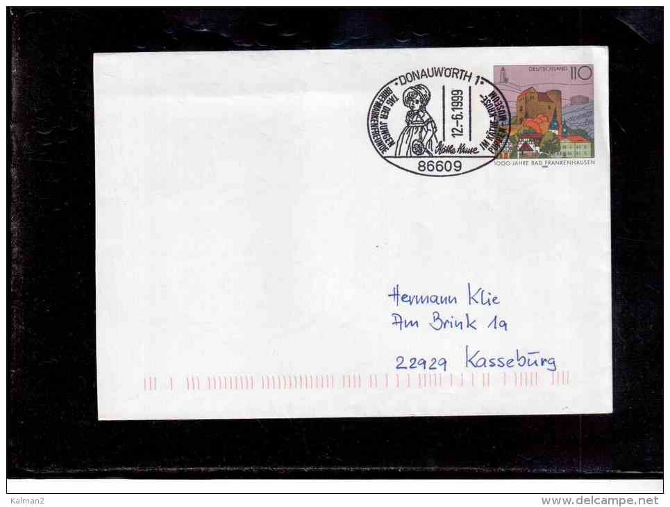 9266   -   DONAUWOERTH  12.6.1999     /    TAG DER JUMGEN BRIEFMARKEN FREUNDE - Privatumschläge - Gebraucht