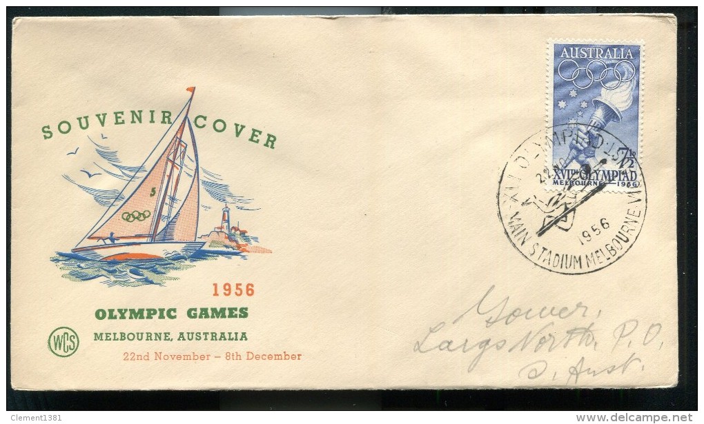 Olympic Games FDC Melbourne 1956  Jeux Olympiques Premier Jour - Sommer 1956: Melbourne