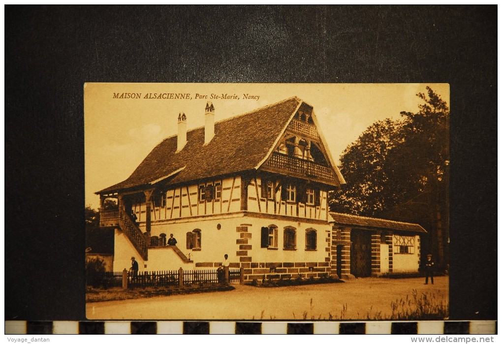 CPA, 54, Nancy, MAISON ALSACIENNE DU PARC STE MARIE - NANCY,   Animée - Nancy