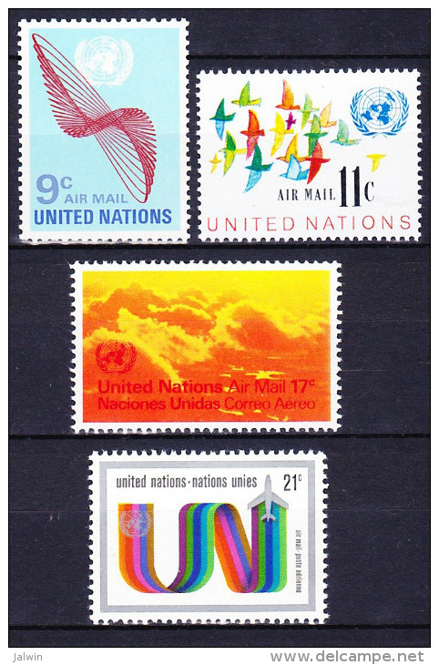 NATIONS UNIES (New York) POSTE AERIENNE 1972 YT N° PA 15 à 18 ** - Poste Aérienne