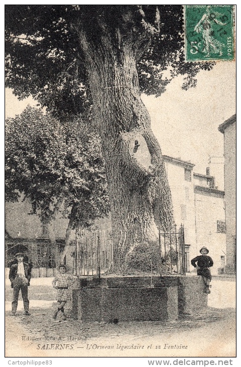 VAR 83 SALERNES L'ORMEAU LÉGENDAIRE ET SA FONTAINE - Salernes