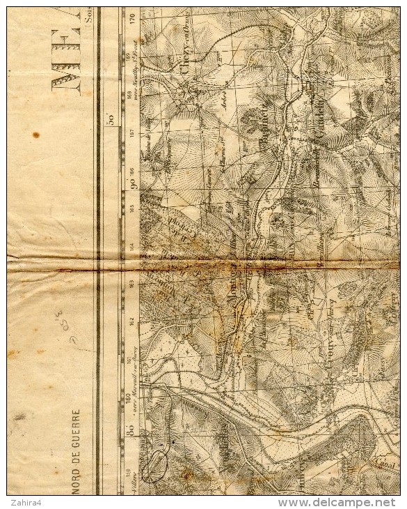 Type 1889 Révisé En 1932 - 49 - Carroyage Kilom. - Projection Lambert - Zone Nord De Guerre - Meaux (Soissons) - Cartes Topographiques