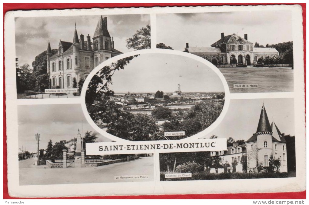 44 SAINT ETIENNE DE MONTLUC - Multivues - Cpsm Postée Sur Placce En 1939  -   R/V - Saint Etienne De Montluc