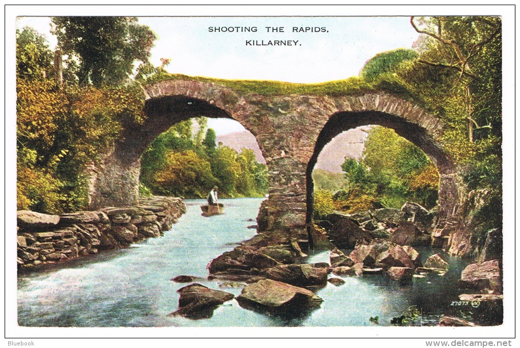 RB 1050 - Early Postcard - Shooting The Rapids - Killarney - County Kerry Ireland Eire - Kerry