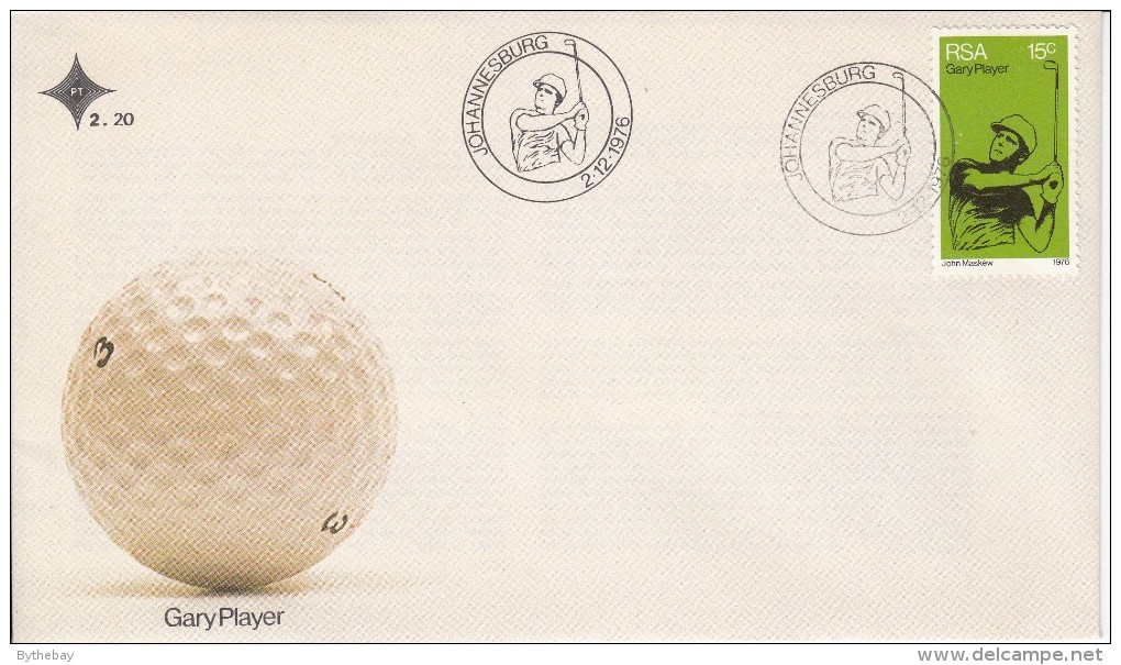 South Africa FDC Scott #459 15c Gary Player - South African Golf Champion - FDC