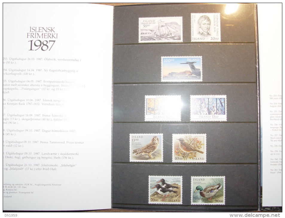 ISLANDE ISLAND ICELAND 1987 - Collections, Lots & Séries
