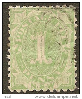 NSW 1891 1d Postage Due SG D2e U #NJ11 - Gebruikt
