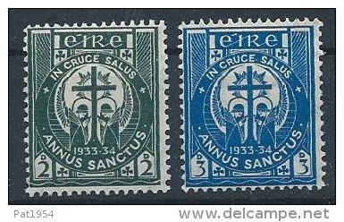 Irlande 1933 N°62/63 Neufs * MVLH Année Sainte - Unused Stamps