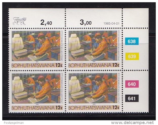 BOPHUTHATSWANA, 1985, MNH Controls Block Of 4, Definitive 12 Cent, M 139 - Bophuthatswana