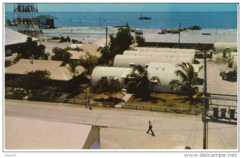 Johnston Atoll Kalama Atoll, US Military Base, Grade School From Control Tower, C1950s/60s Vintage Postcard - Other & Unclassified