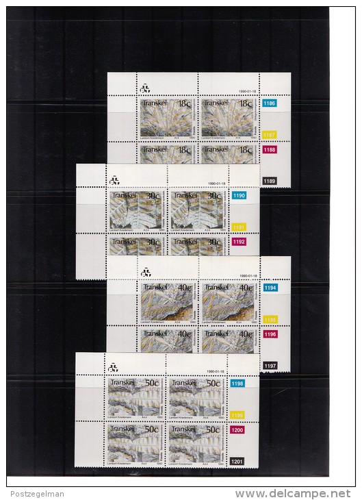 TRANSKEI, 1990, MNH Controls Block Of 4, Fossils,  M 246-249 - Transkei