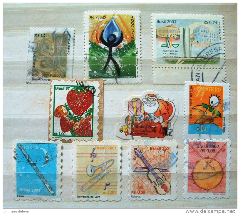 Brazil 2001 - 2005 - Water - Congress - Jobs - Fruits - Santa (nice Shape) - Music Instruments - Moon - Usati