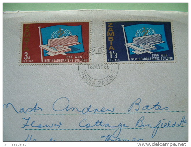 Zambia 1966 Registered FDC Cover To England - WHO Headquarters Geneva - Zambie (1965-...)