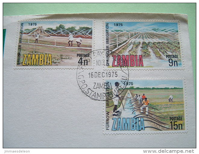 Zambia 1975 FDC Cover - Agriculture Irrigation Drainage - Zambia (1965-...)