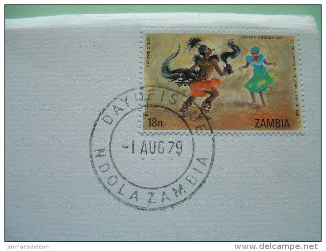 Zambia 1979 FDC Cover To Canada - Dance - Music - Commonwealth Summit Lusaka - Zambie (1965-...)