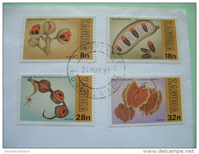 Zambia 1981 FDC Cover - Trees Seed Pods - World Forestry Day - Zambie (1965-...)