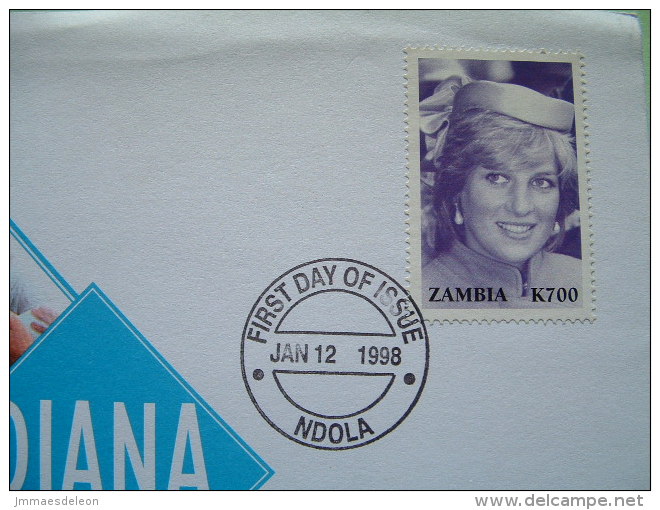 Zambia 1998 FDC Cover - Diana Princess Of Wales - Zambie (1965-...)