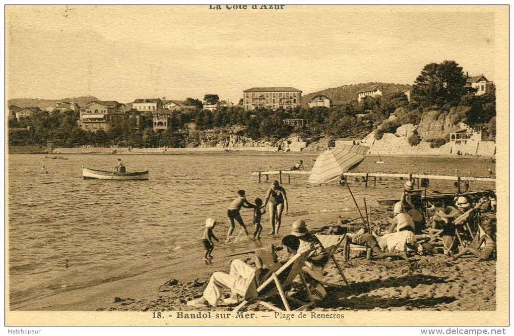 BANDOL SUR MER -83- PLAGE DE RENECROS - Bandol