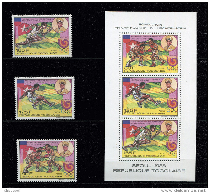Congo** N° 1254 à 1256  + Bloc  -  Sport - Fondation Emanuel Du Liechtenstein - Mint/hinged