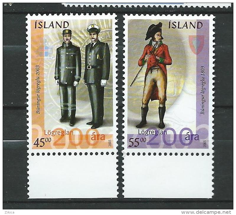 Iceland 2003 The 200th Anniversary Of The Icelandic Police Force.MNH - Ungebraucht