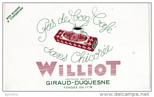 Buvard  : Chicorée Williot - Café & Thé