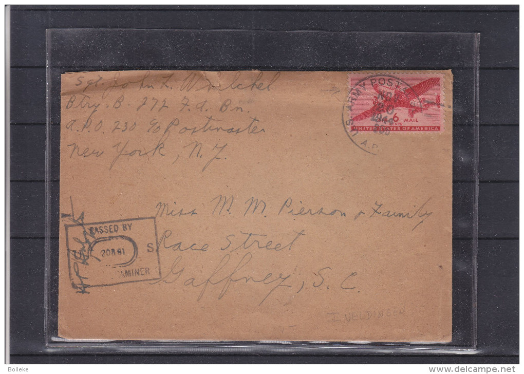 Avions - Etats Unis - Lettre Militaire De 1944  - Oblitération Armypostal Service - Avec Censure - Lettres & Documents