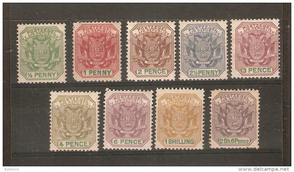 TRANSVAAL 1896-1897 SET SG 216/224 MOUNTED MINT Cat £24+ - Transvaal (1870-1909)