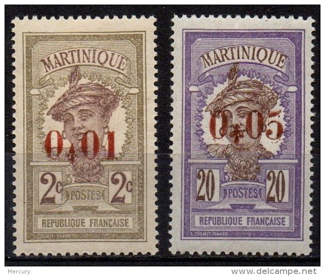 MARTINIQUE - 2 Surchargés De 1924 - Neufs