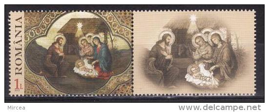 Roumanie 2013 - Noel 1v.avec Vignette - Unused Stamps