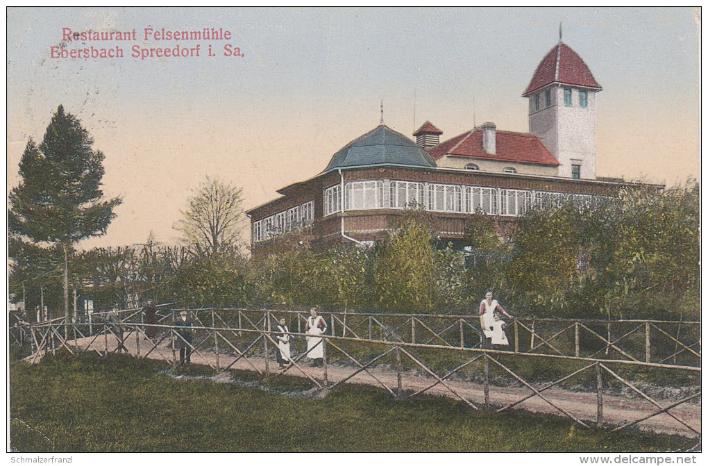 AK Felsenmühle Ebersbach Gasthaus Bei Spreedorf Neugersdorf Spremberg Löbau Seifhennersdorf Eibau Stempel Moses Niesky - Ebersbach (Loebau/Zittau)