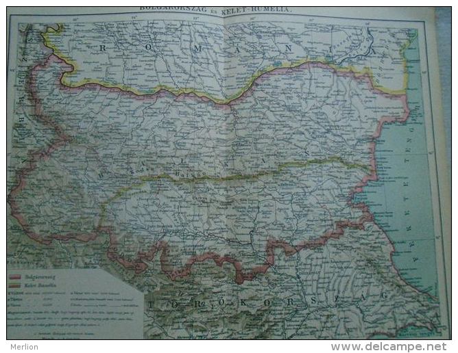 MAP  - Bulgaria  Romania Turkey  BALKAN   Ca 1897 Hungarian Map       S0436 - Autres & Non Classés