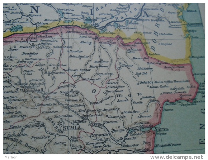 MAP  - Bulgaria  Romania Turkey  BALKAN   Ca 1897 Hungarian Map       S0436 - Autres & Non Classés