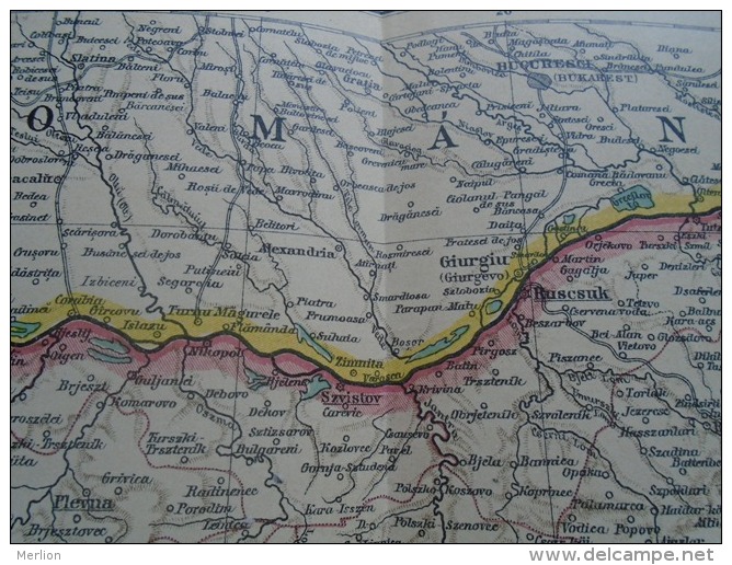 MAP  - Bulgaria  Romania Turkey  BALKAN   Ca 1897 Hungarian Map       S0436 - Autres & Non Classés