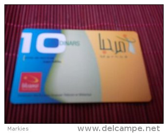 Prepaidcard Tunesia 10 Dinars Used - Tunesië