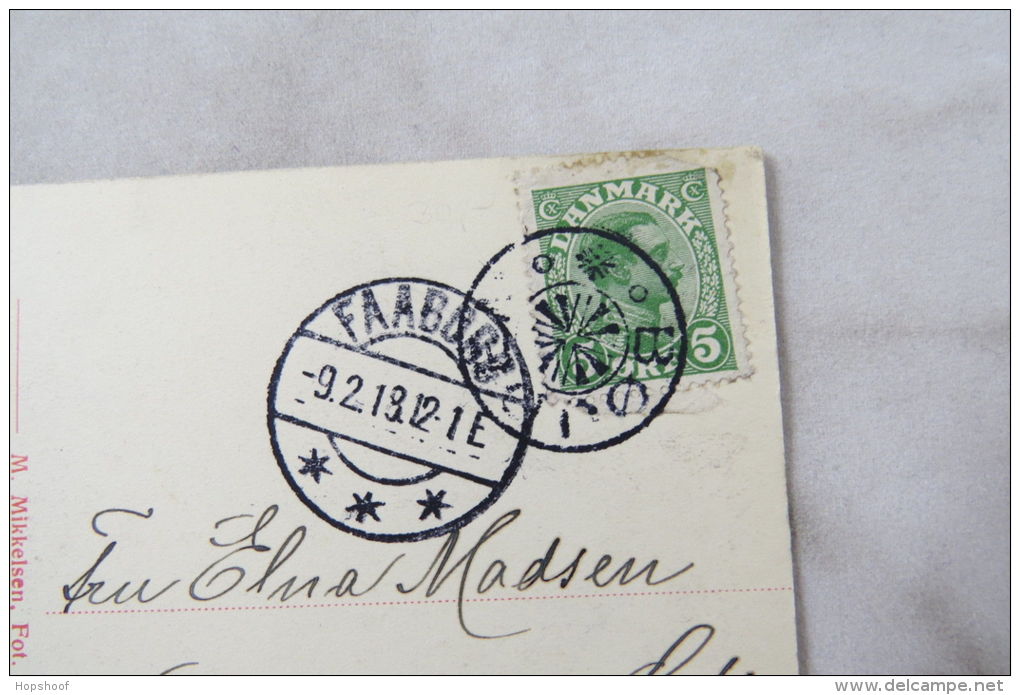 Pc Denmark Kaleko Mølle Indgang Museet Star Postmark Stern Postmark Faaborg 1912 - Autres & Non Classés
