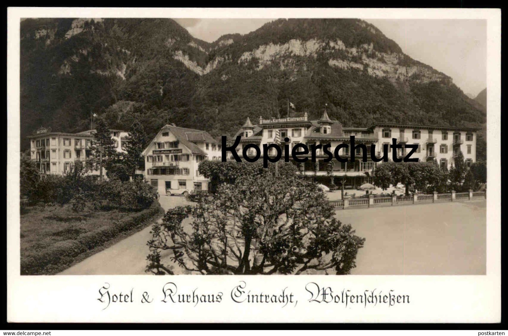 ALTE POSTKARTE WOLFENSCHIESSEN HOTEL & KURHAUS EINTRACHT Suisse Schweiz Switzerland Wolfenschießen Cpa Ansichtskarte AK - Wolfenschiessen