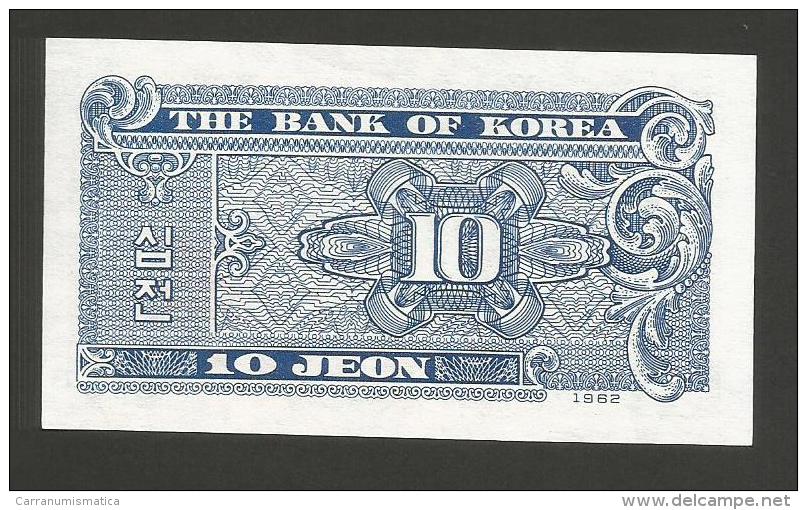 SOUTH - KOREA - BANK Of KOREA - 10 JEON (1962) - Corea Del Sud