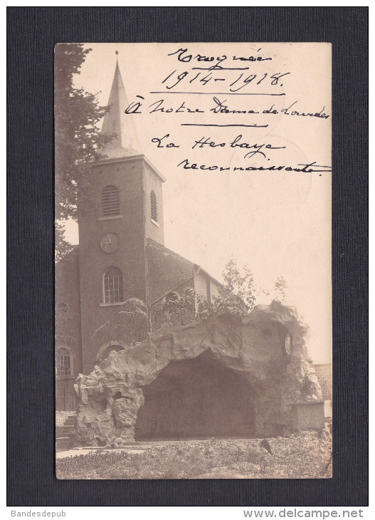 Carte Photo - Trognee Hannut - Eglise ( Grotte  A Notre Dame De Lourdes - La Hesbaye Reconnaissante ) - Hannuit