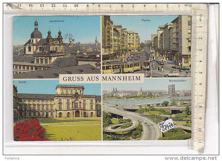 PO2747D# GERMANIA - GERMANY - MANNHEIM - TRAMWAY - AUTO CITROEN 2 CV   VG 1973 - Mannheim