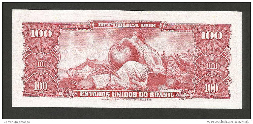 BRASIL - BANCO CENTRAL - 100 CRUZEIROS / 10 CENTAVOS With OVERPRINT - Brasile