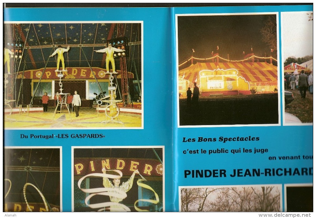 CIRQUE PINDER Jean RICHARD Programme 1990 36 Pages + Couverture Format A4 - Programmes