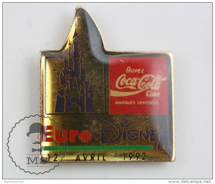 Euro Disney 1992 Coca Cola Advertising  Pin Badge #PLS - Disney