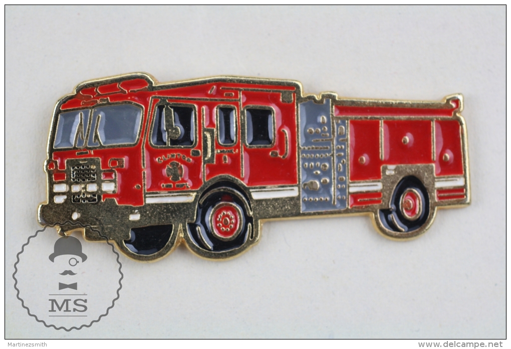 Sapeurs Pompiers / Fireman Firefighter Clinton Fire Department Truck - Pin Badge #PLS - Bomberos