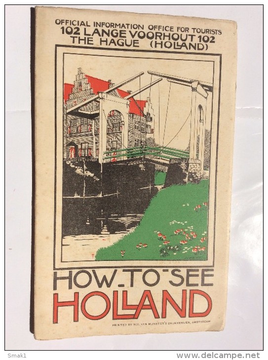 OLD VINTAGE   TOURISTIC GUIDE   HOW TO SEE HOLLAND  JV. HOBOKEN - Europa